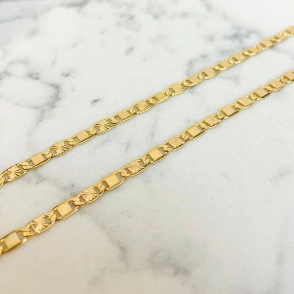 Valentino Link Chain Necklace For Kids Childrens 16" 14K GF / Kids Chain/ Kids - Picture 4 of 5